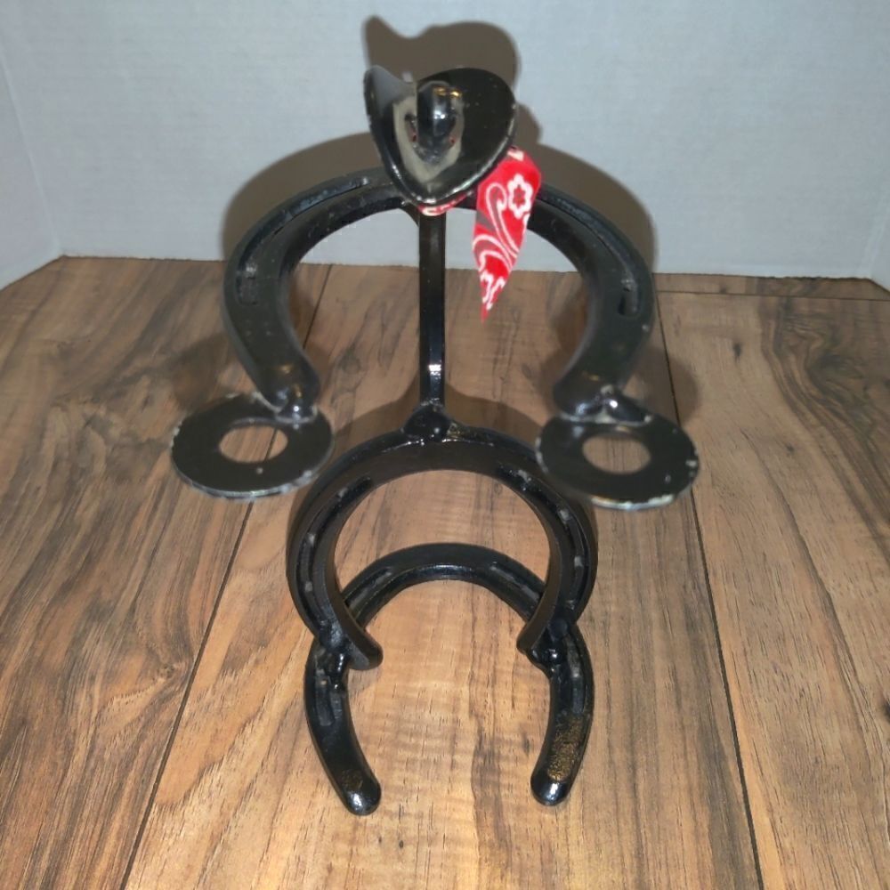 St. Croix Forge Horse Shoe Art Sculpture Texas Cowboy Western Horseshoe